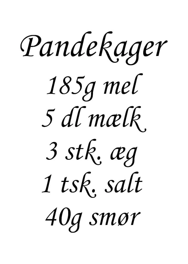 Affisch - Med pannkaksrecept