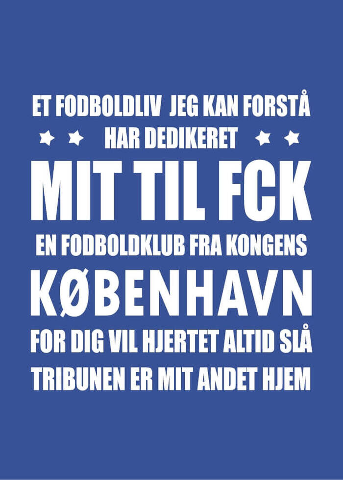 FCK Poster med text FCK är mitt liv