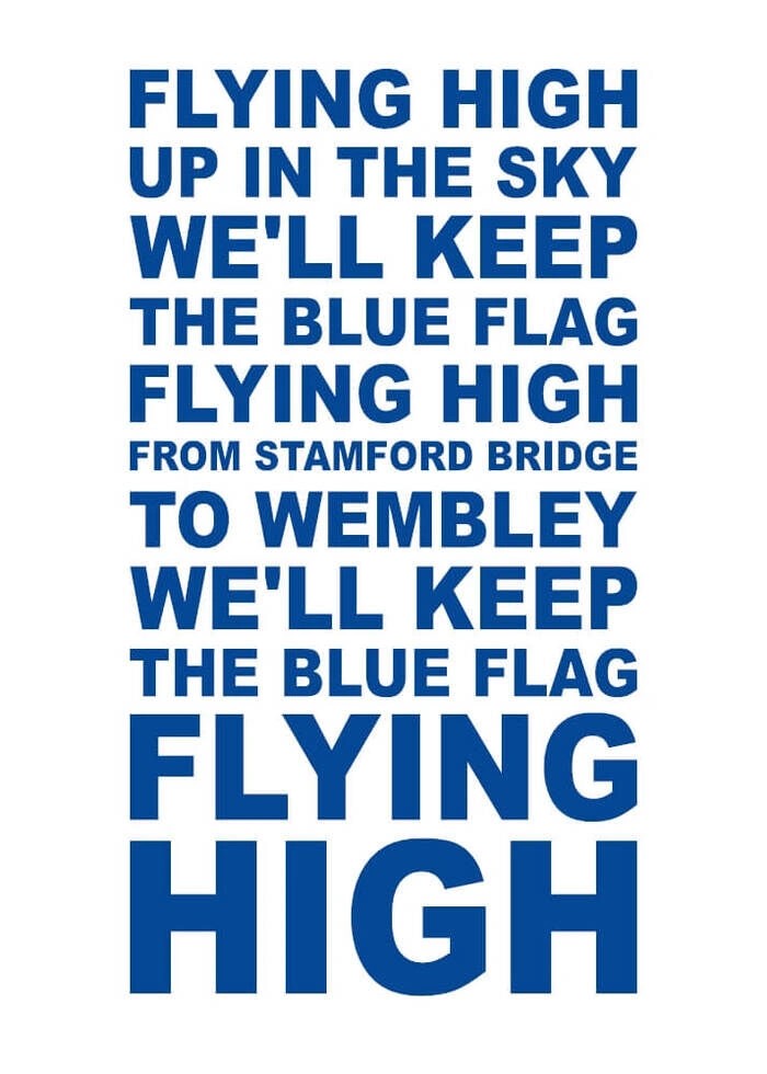 Affisch - CHELSEA F.C. - FLYING HIGH