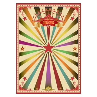 Affisch med cirkus i fina färger