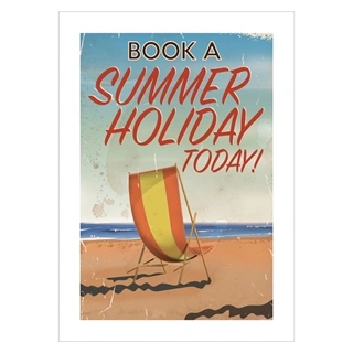 Affisch - Book a summer holiday today