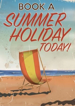 Affisch - Book a summer holiday today