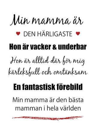Affisch - Min mamma är den härligaste