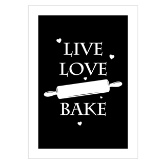 Affisch - Live Love Bake