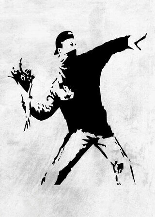 Affisch - Blomsteraktivist av Banksy