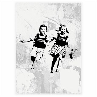 Affisch med barn som leker av Banksy