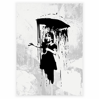 Affisch med flicka av Banksy