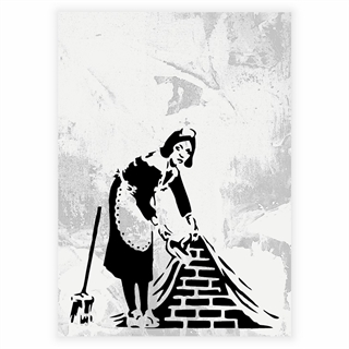 Affisch med städerskan av Banksy