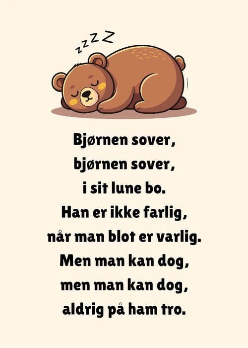 Affisch - Björnen sover 