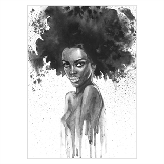 Affisch med vacker afrikansk kvinna