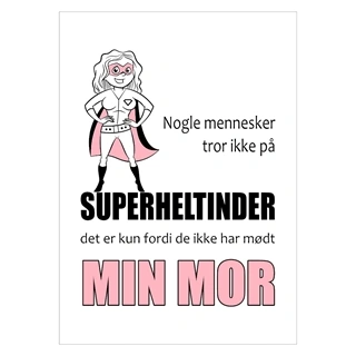 Affisch med texten ingen tror på superhjältar