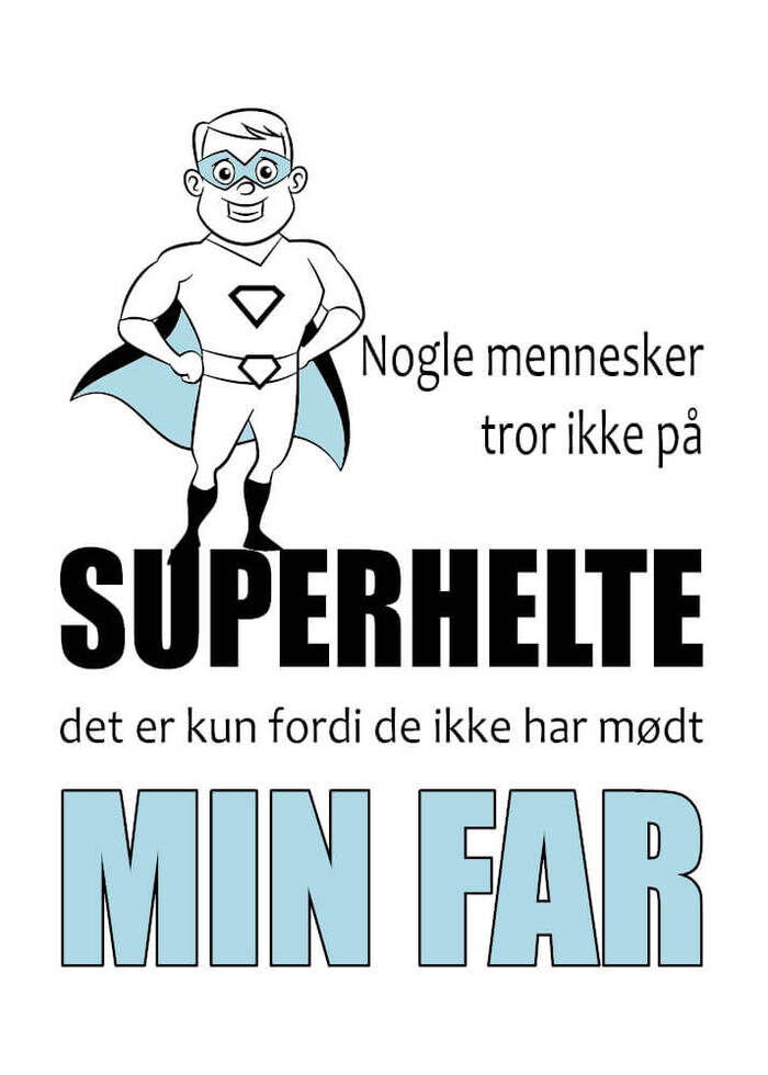 Affisch till pappa -  Superhjältar