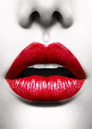 Affischer - Fashion red lips