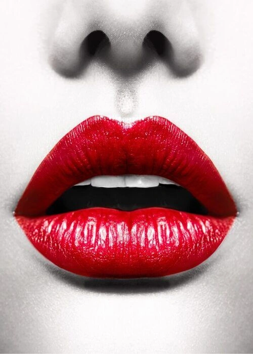 Affischer - Fashion red lips