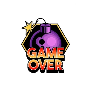 Affisch - Game over i färg