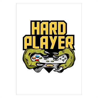 Affisch med texten Hard Player i färger