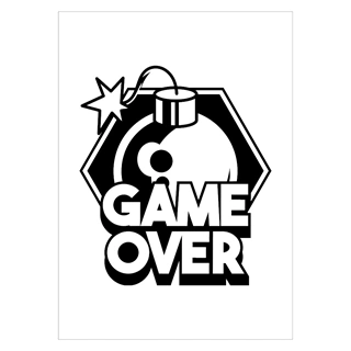 Affisch - Game over bomb