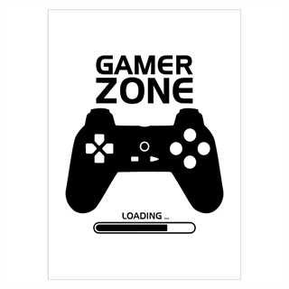 Affisch med texten Game Zone och controller
