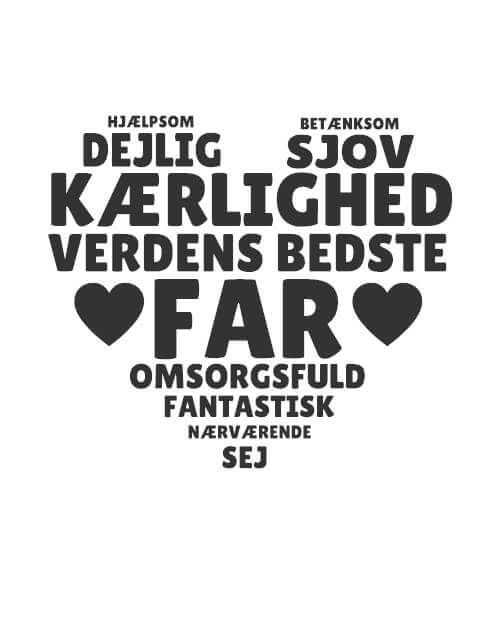 Söta ord till mamma formad som ett hjärta - Mamma Poster med egna hälsningar