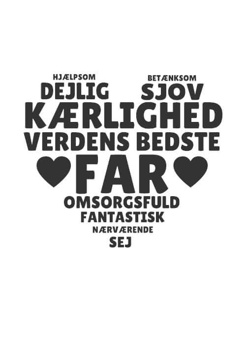 Söta ord till mamma formad som ett hjärta - Mamma Poster med egna hälsningar