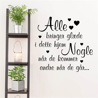 Alla besökare skänker - Väggdekor
