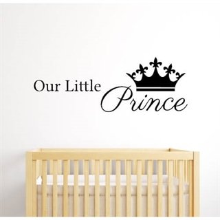 Väggdekor med texten Our little prince