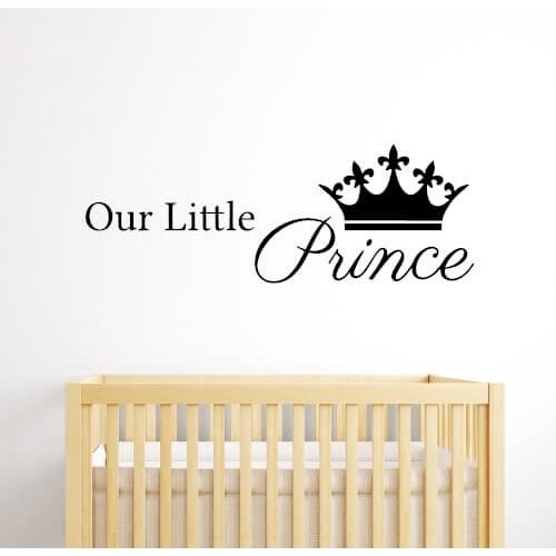 Väggdekor med texten Our little prince