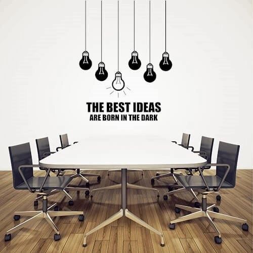 Väggdekor med texten The best ideas