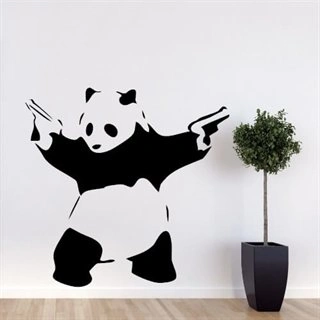 Beväpnad Panda - Väggdekor