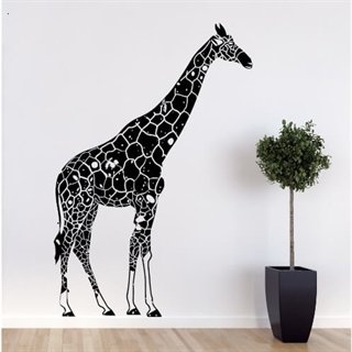 Wallsticker med en riktigt snygg, stor giraff