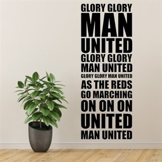 Väggdekor med Manchester Uniteds sång