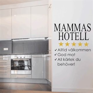 Our Family Kitchen Rules Wallstickers Med Engelsk Text