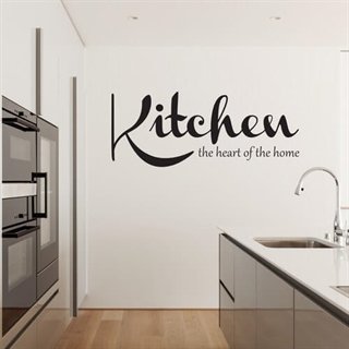 Wallsticker-text citat där det står Kitchen home