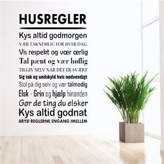 Husregler - puss god morgon - väggdekor