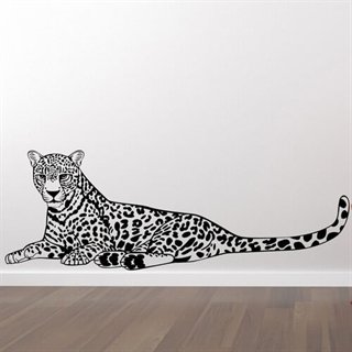 Wallstickers med en jättefin leopard