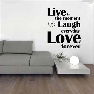 Lev, skratta, älska - Wallsticker som ger dig goda råd