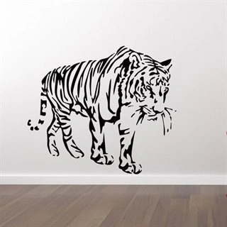 Wallsticker med stor tiger - fås i många färger och flera storlekar