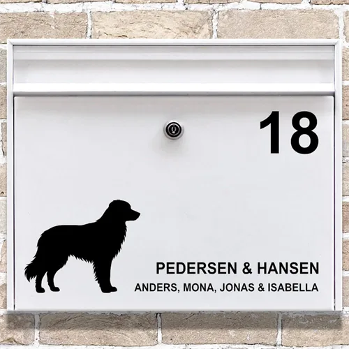 Brevlåda stickers Border Collie siluett