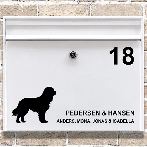 Brevlåda stickers Cavalier King Charles Spaniel silhuett