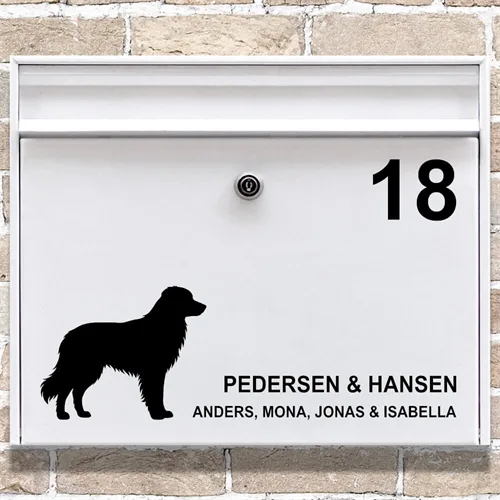 Brevlåda stickers Golden retriever siluett