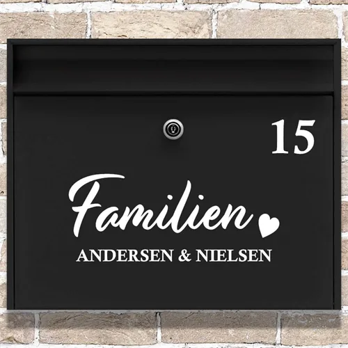 Brevlåda stickers fåglar och 1 rad