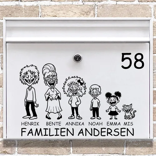 Brevlådestickers – Den tokiga familjen