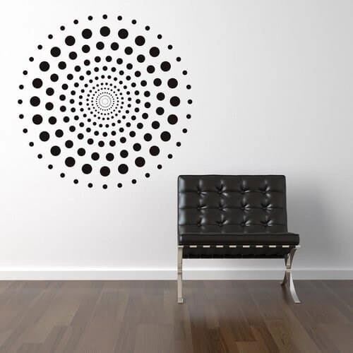 Prickar som formar en cirkel - modern wallsticker till hemmet
