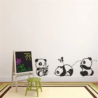 3 söta pandor - Väggdekor