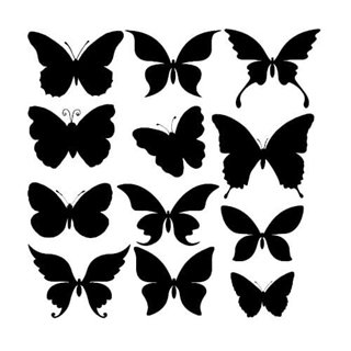 Fjärilar - 12 st. - Väggdekor