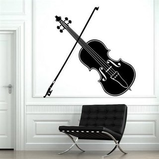 Vacker fiol - Musikälskaren kommer älska denna wallsticker