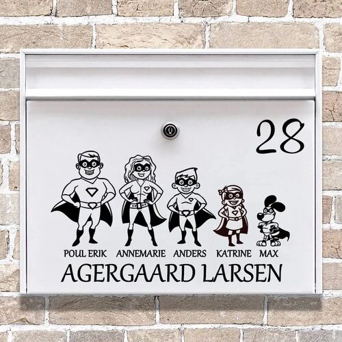 Brevlåda - Stickers med superhjältar