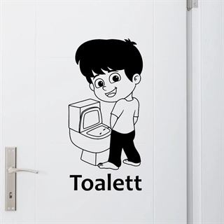 Väggdekor – Toalett pojke