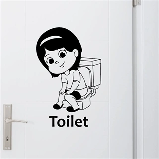 Väggdekor – Toalett flicka