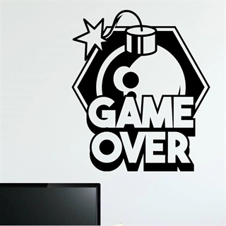 GAME OVER BOMB - Väggdekor